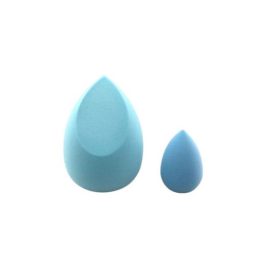 Makeup Sponge Beauty Blender Foundation Sponges Latex Free Blender Beauty Makeup Sponges for Liquid Foundation Powder Sun Protection and Cream 1 Large Sponge 1 Small Sponge (Baby Blue)