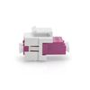 DIGITUS Fiber Optic Keystone Module - LC/LC Duplex - Multimode Fibre Optic - OM4 - Ceramic Sleeve - for Patch Panel or Junction Boxes - Purple/White