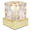 Ambient Glass Ice Cube Touch Dimmable Table Lamp Gold Base with G9 Bulb M0110