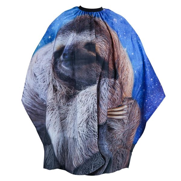 Galaxy&Sloth Waterproof Haircut Cape for Adults & Kids Professional Barber Cape with Adjustable Snap Closure 51"x55"