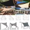 Awning, Waterproof, Rectangular, Square, Triangular, Rectangular Balcony (21 Colours, 85 Sizes), Sun Protection 95% UV Protection, Wind Protection with Eyelets and Mounting Ropes