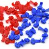 Hocansen 50 Pieces Lock Wire Connectors Quick Splice Snap Connectors（Red/Blue/N2J)