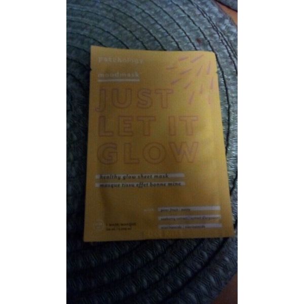 Patchology Moodmask Just Let It Glow Facial Sheet Mask  Men and Women Face Masks