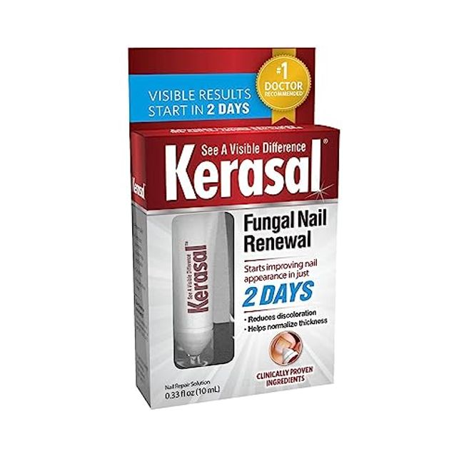 Kerasal Nail Renewal, Restores Appearance of Discolored or Damaged Nails, 0.33 fl oz (Packaging May Vary)