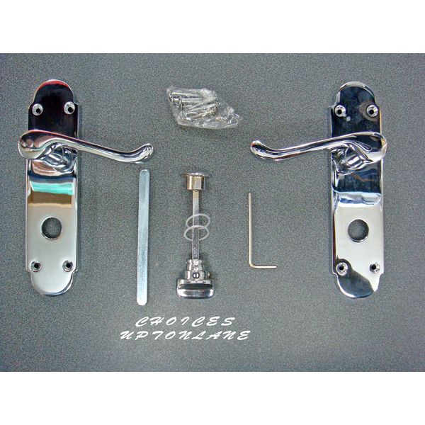 PRO Project Oxford Polished Chrome Lever on Bathroom Backplate