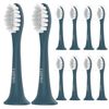 10 Pack Toothbrush Heads Compatible with Suri Electric Toothbrush, Replacement Brush Head Refill, Blue