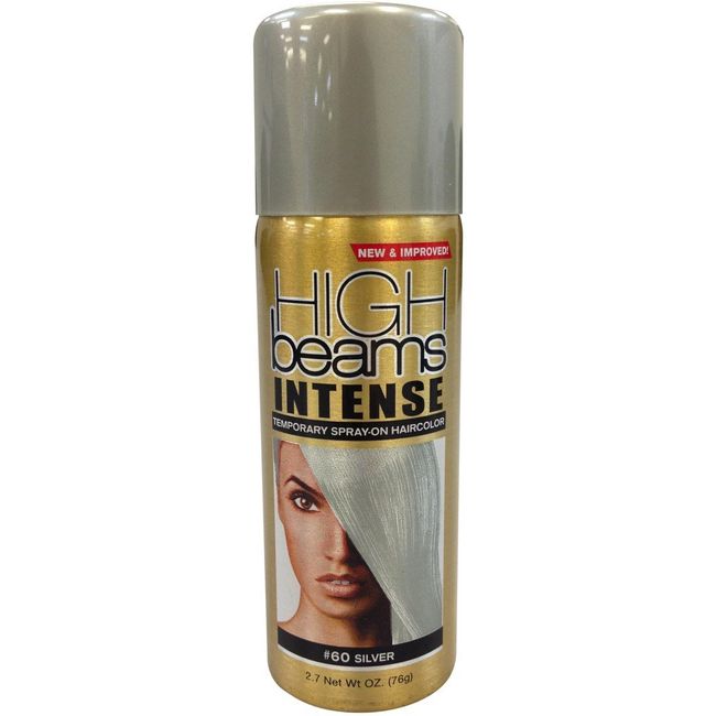 High Beams Intense Temporary Spray On Hair Color - #60 Silver 2.7 oz. (Pack of 2)