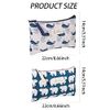 Canvas Cosmetic Bag, 2 PCS Multi-Functional Canvas Travel Pouch, Animal Makeup Bag Pouch with Zipper, Toiletry Bag for Women Girls Vacation Travel
