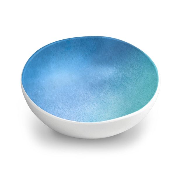 Abode Homewares Design DN22913374 Ethical Unbreakable Tableware, BPA Free, OCEANIC OMBRE Bowl, Plate, Serving Bowl, Cereal Bowl, Diameter Approx. 7.1 inches (18 cm), Safe for Kids, Cafe Tableware, Lightweight, Dishwasher-Safe, Birthday Gift, Women, Melami