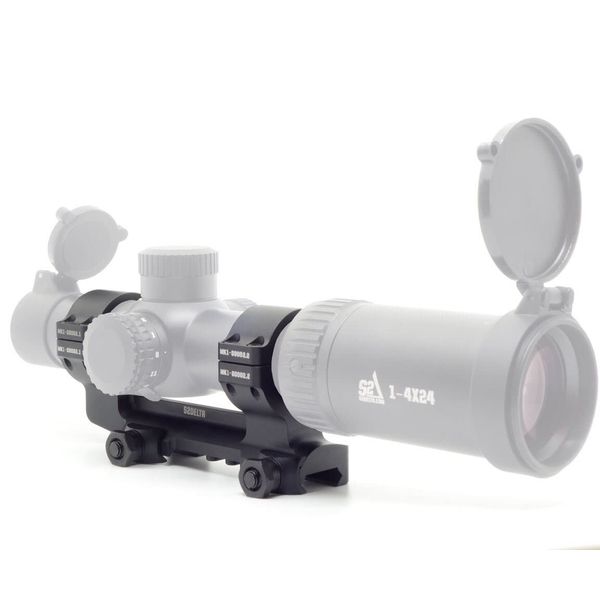 S2Delta MK1 Cantilever Scope Mount, 30mm Dual Ring for Picatinny Rail Riflescope Rings with Forward Offset