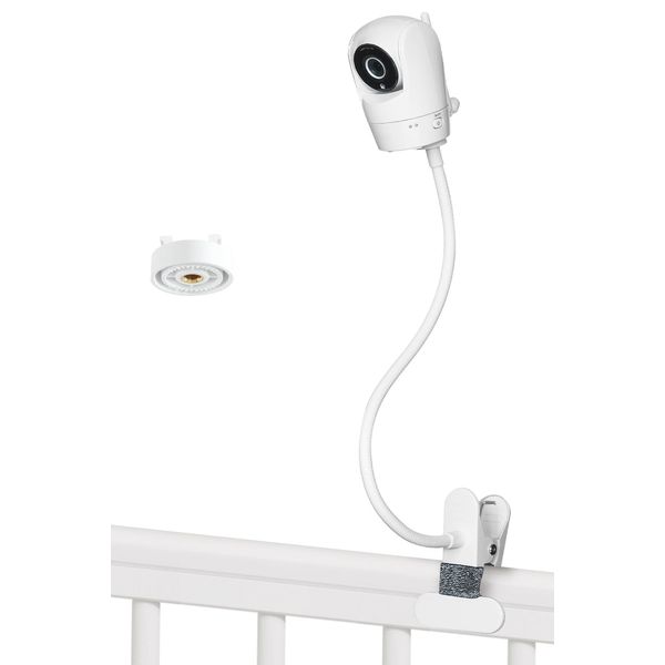 Upgraded Baby Monitor Mount for VTech VM901, VM928, VM5463, VM919HD Stand – 16.1" Flexible Arm, Strong Clamp (Fits Up to 2.55"), Adjustable Holder for Crib, Shelf, No Drilling