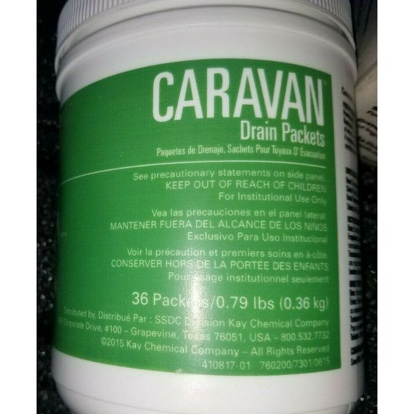 SSDC 1110334 Caravan Drain Packets 36PK, Professional  