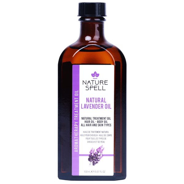 Nature Spell Lavender Oil for Hair & Skin 150ml – Hair Oil for Dandruff and Itchy Scalp, Dandruff Scalp Treatment - Body Oil to Reduce Skin Irritation and Promote Restful Sleep – Made in the UK