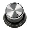 Control Knob Silver/Black Compatible With Beko Oven Hob 250316287