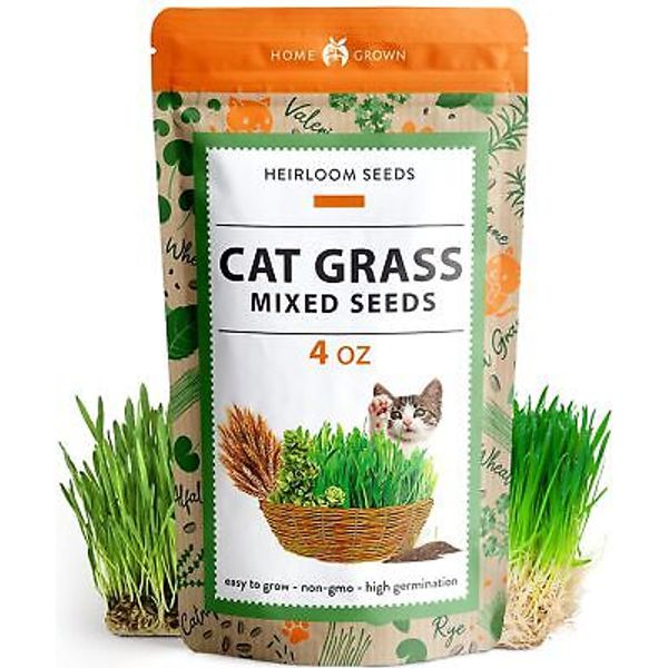 4oz Cat Grass Seeds Oat Seeds & Barley Seeds Mix Keep Your Pet Healthy With Cat