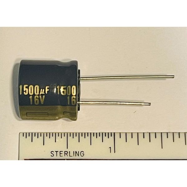 CAPACITOR 1500uF 16V 105° PANASONIC COMPACT SIZE LONG LIFE SAME DAY SHIPPING(F)