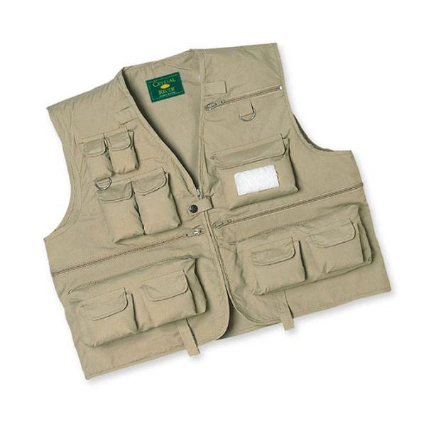 Crystal River C/R Fly Fishing Vest ,Khaki, Large