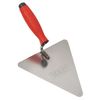Sealey Stainless Steel Triangular Brick Trowel Rubber Handle 180mm - T1205