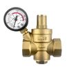 QWORK® DN20 Brass Water Pressure Regulator with Pressure Regulator Pressure Gauge