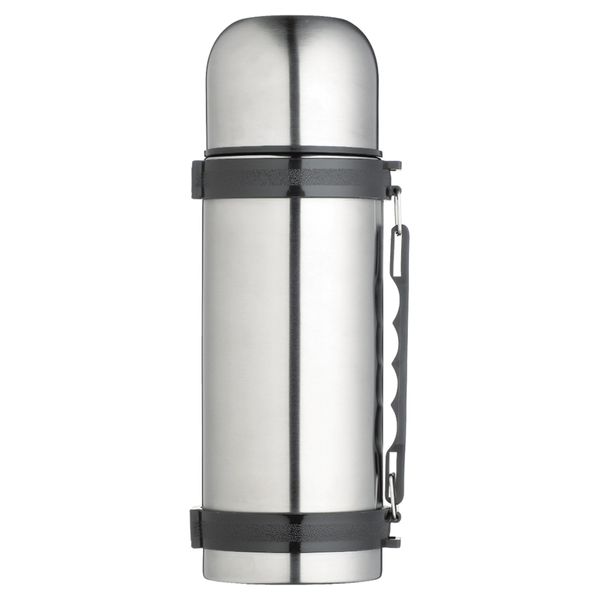MasterClass Stainless Steel Vacuum Flask with Handle, 750 ml (1.25 Pints)