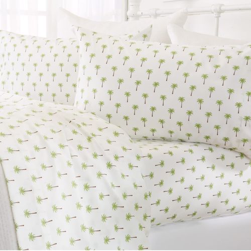 3-Piece Twin Coastal Microfiber Sheet Set | Nautical-Printed, Ultra-Soft Sheets | Wrinkle & Fade Resistant Beach-Themed Prints & Patterns Bedding Sheets & Pillowcases. (Twin, Palm Tree)