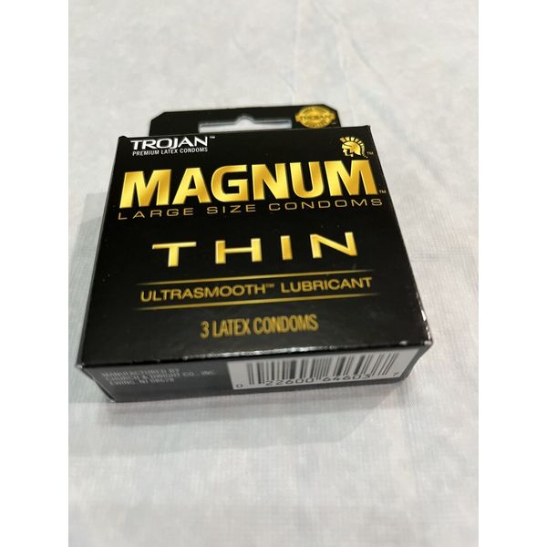 Trojan Magnum Premium Lubricated Condom, Large - 3 Count