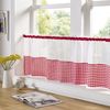Alan Symonds Gingham Cafe Curtain Panel 24" Red