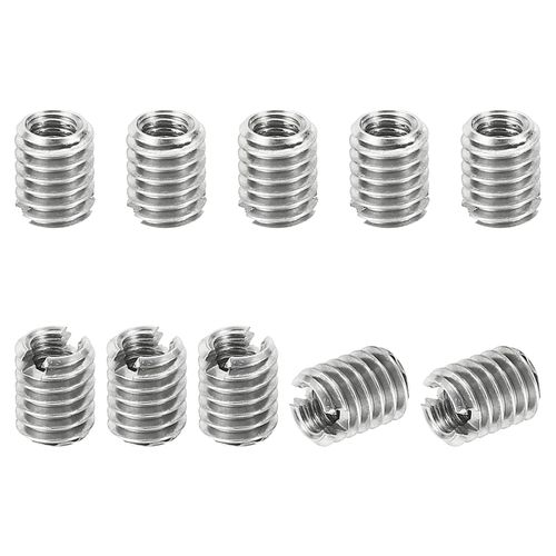 PATIKIL 10pcs Thread Adapter Sleeble-Reducing Nuts M4*0.7 Female to M2.5*0.45 Female Repair Insert Nut Screw Reducer Conversion Stainless Steel Fasteners 5mm