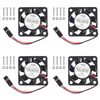 AOICRIE Quiet Fan for Raspberry Pi, 4-Pack Cooling Fan, 3.3-5VDC, Suitable for Pi 4B/3B+/3B/Zero/Zero W or Robot Projects