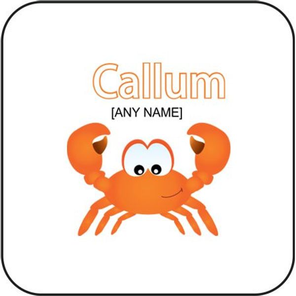 Personalised Crab Square Coaster (A GoPersonalised Design)
