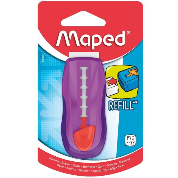 MAPED Universal Gom Stick Protected Radiergummi, nachfüllbar, Pink