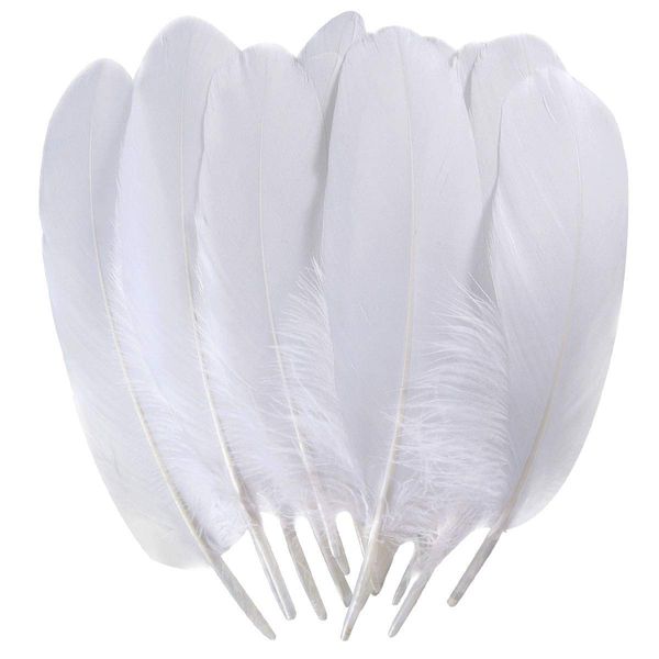 Atpwonz Feather Shower Feathers, Plenty of 100 Pieces, 5.9 - 7.9 inches (15 - 20 cm), Decorative Feathers, Craft Materials, DIY Decorative Accessories (White)