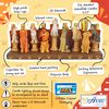 Aviv Judaica Hanukka Dogs & Puppies Themed Menorah Quality Earthenware Candle Holder Menorahs for Kids Adults Functional Collectible 3D Sculptured Dogs fits Standard Chanukah Candles Hanukiah