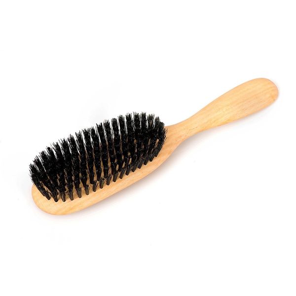 Luqx Special Pure Boar Bristle Hair Brush – Extra Light – 8 Rows Red Brown Pear Wood Massage the scalp ✓ Cleanses the hair | Auskämm Brush – Natural haar| Natural Hair Brush with Pure Natural Bristles Long Wooden Hair Brush for Short, Medium & Long Hair