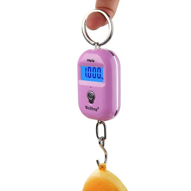 New 25Kg x 5g Digital Hanging Scale Mini Electronic Luggage Hook