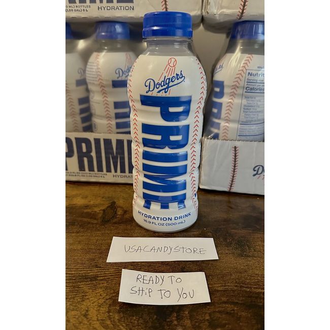 Dodgers x Prime Hydration Drink EXCLUSIVE TO LA 1 Bottle Logan Paul KSI