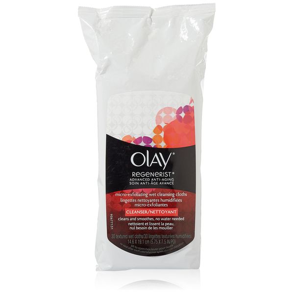 Olay Regenerist Micro-Exfoliating Wet Cleansing Cloths 30 Count