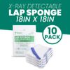 Sterile X-Ray Detectable Lap Sponges, 18in X 18in, 10/Case