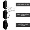 AlloyTech Pocket Door Pull Swivel Handle with Concealed Hardware and Quick Install Kit (Install Kit, Black)
