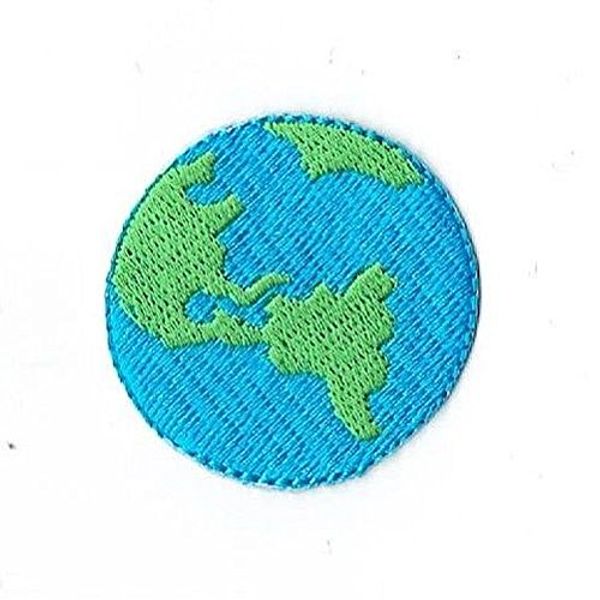 Planet Earth World Embroidered Iron on Patch
