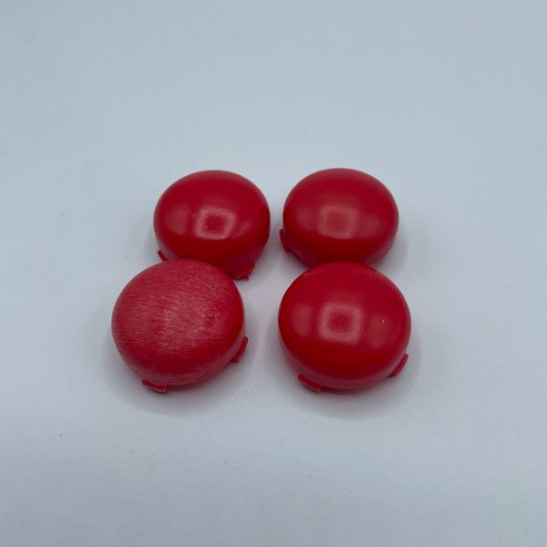 NEW! 4 Little Tikes Cozy Coupe Car Wheel Red Center CAPS Replacement Parts Set