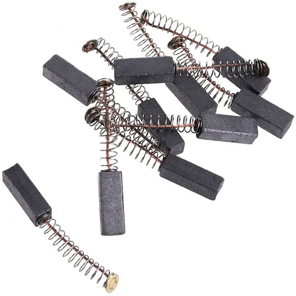 NIOOLIUK 15 Pcs Carbon Brushes with Wire Leads and Brush Springs Attached 19mm x 7 mm x 6 mm for Generic Electric Motor