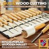 Wood Carving Tools Set of 12 Chisels and Wood Mallet with Canvas Case Gouges