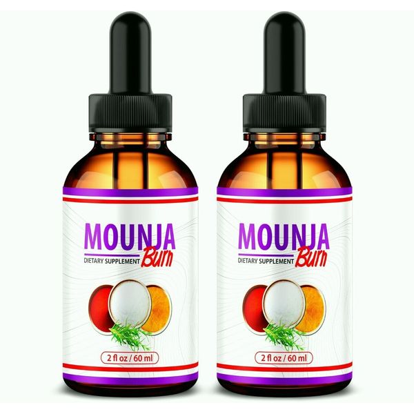 (2 Pack) Mounja Burn Weight Loss Drops, MounjaBurn Fat Burning Liquid