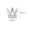 sourcing map Alloy Crystal Ball Display Holder Egg Stand Multiple Diamonds Silver Light Luxury Crown Shape 2PCS