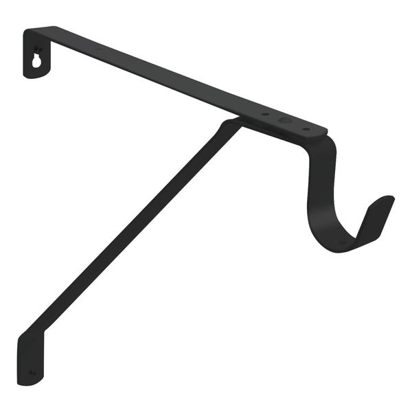Nuk3y Heavy Duty Adjustable Shelf Rod Support Bracket (Black)