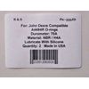 2 Compatible John Deere A4494R O-rings / R&S 335JD / H4A Material