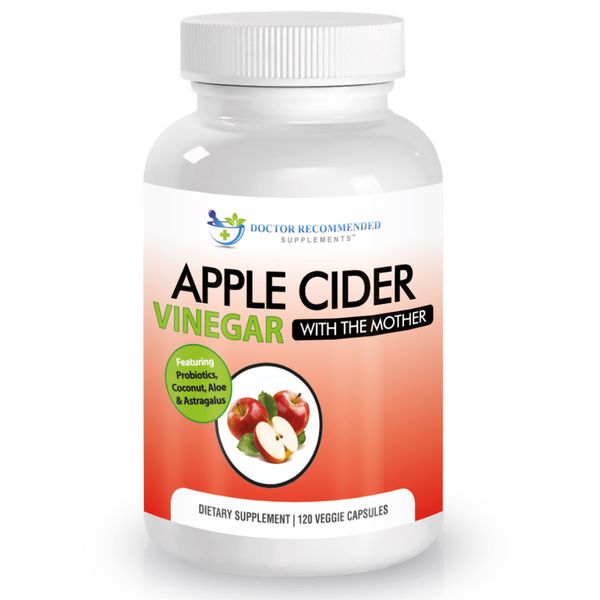 Apple Cider Vinegar Capsules - 100% Organic Apple Cider Vinegar Pills 1500 mg - Natural Digestion, Immune Booster Support & Cleansing Supplement with Probiotics - Made in The USA