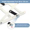 CAINCAY Adjustable Cutting Machine Support Frame Table Saw Stand with Roller Height Adjustable 55-135mm Metal Cutting Work Support Stand Foldable Attachment