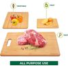 Cheft 3pc Bamboo Cutting Board Set - Thick Wood Serving Boards For Kitchen